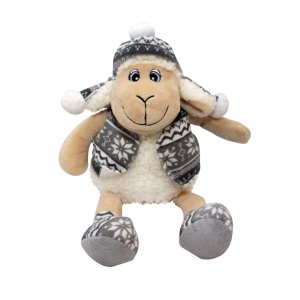 Avinėlis su pilka liemene ir kepure, 22cm